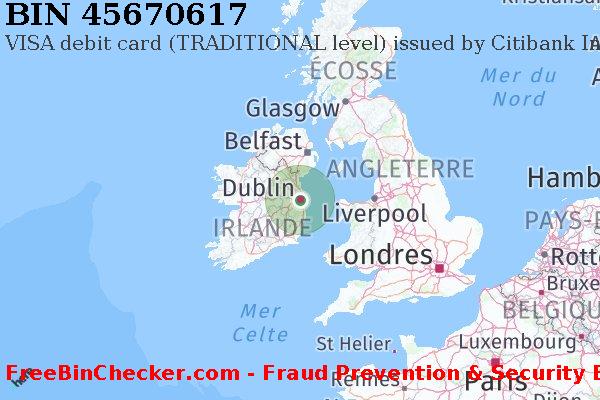 45670617 VISA debit Ireland IE BIN Liste 