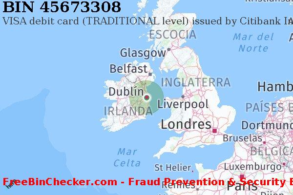 45673308 VISA debit Ireland IE Lista de BIN