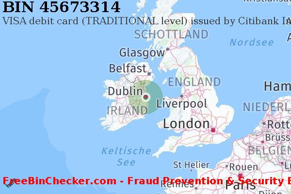 45673314 VISA debit Ireland IE BIN-Liste