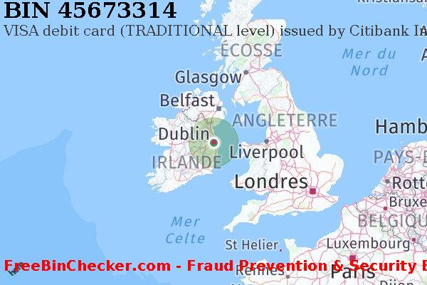 45673314 VISA debit Ireland IE BIN Liste 