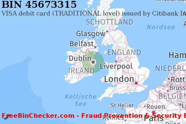 45673315 VISA debit Ireland IE BIN-Liste