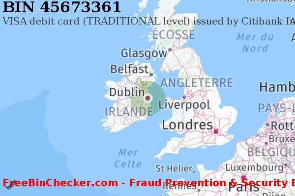 45673361 VISA debit Ireland IE BIN Liste 