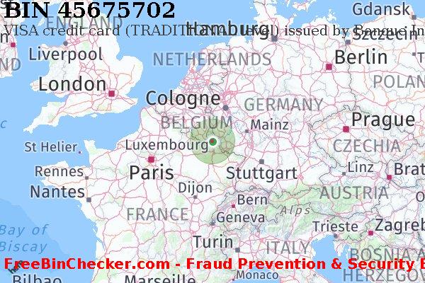 45675702 VISA credit Luxembourg LU BIN List