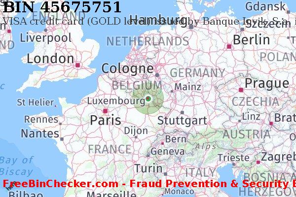 45675751 VISA credit Luxembourg LU BIN List