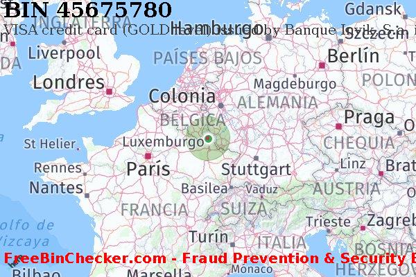 45675780 VISA credit Luxembourg LU Lista de BIN