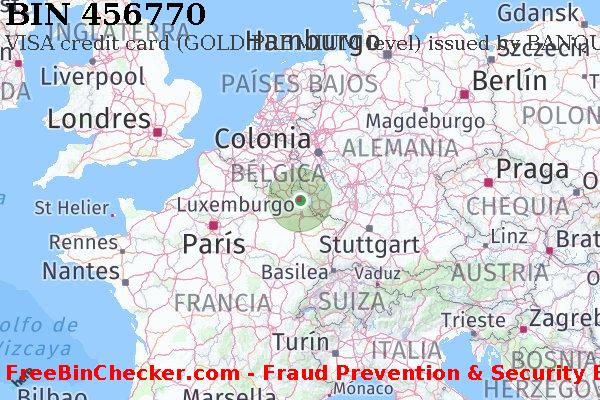 456770 VISA credit Luxembourg LU Lista de BIN