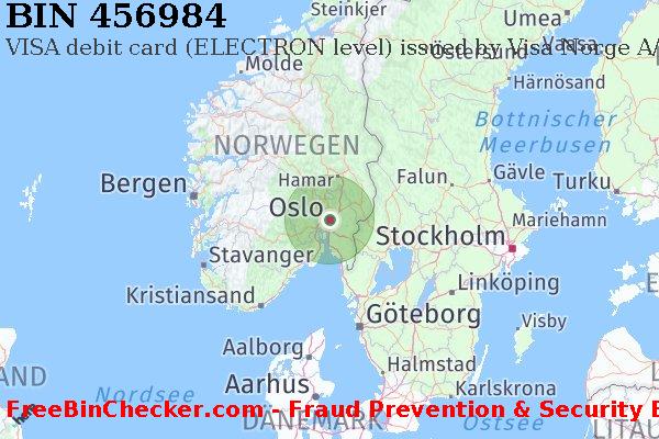 456984 VISA debit Norway NO BIN-Liste