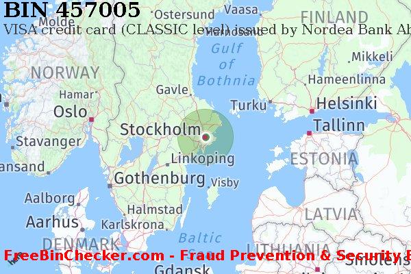 457005 VISA credit Sweden SE BIN List