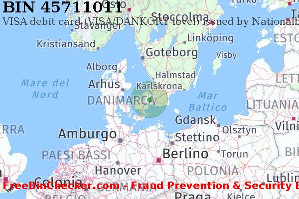 45711011 VISA debit Denmark DK Lista BIN