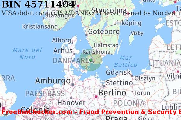 45711404 VISA debit Denmark DK Lista BIN