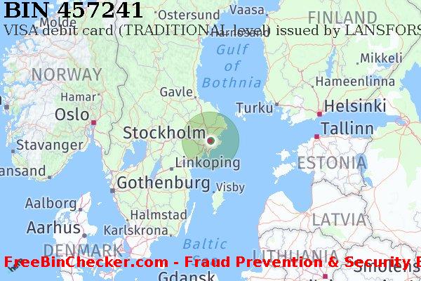 457241 VISA debit Sweden SE BIN List