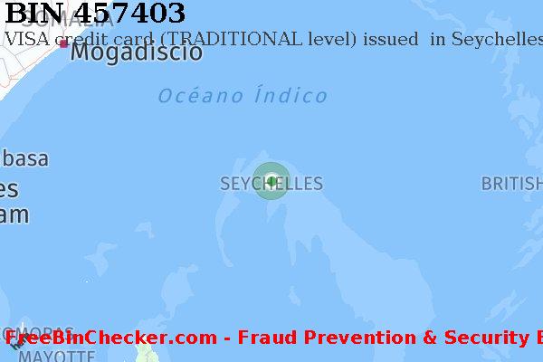 457403 VISA credit Seychelles SC Lista de BIN