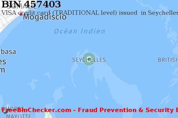 457403 VISA credit Seychelles SC BIN Liste 