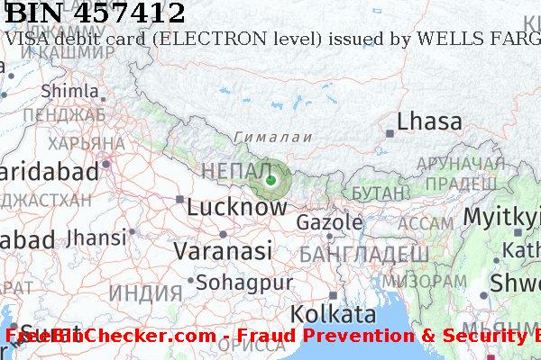 457412 VISA debit Nepal NP Список БИН