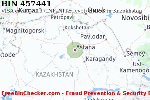 457441 VISA credit Kazakhstan KZ BIN List