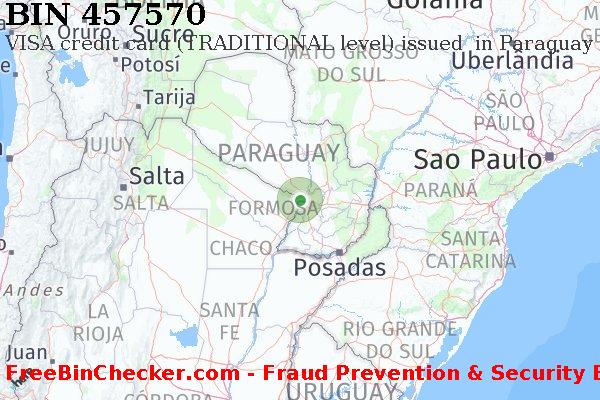 457570 VISA credit Paraguay PY बिन सूची
