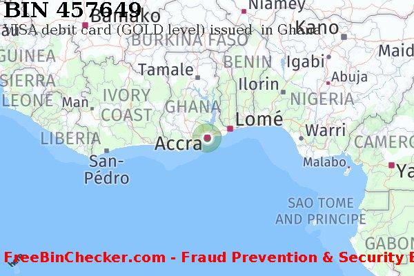 457649 VISA debit Ghana GH BIN List