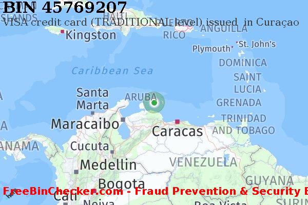 45769207 VISA credit Curaçao CW BIN 목록