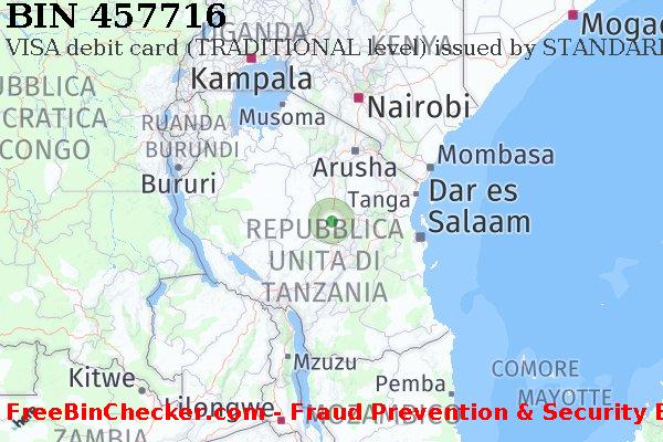 457716 VISA debit Tanzania TZ Lista BIN