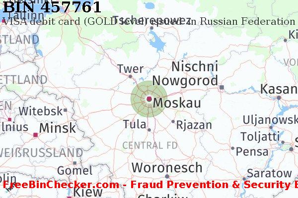 457761 VISA debit Russian Federation RU BIN-Liste