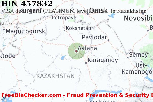 457832 VISA debit Kazakhstan KZ BIN List