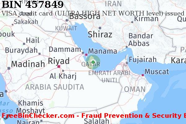 457849 VISA credit Qatar QA Lista BIN