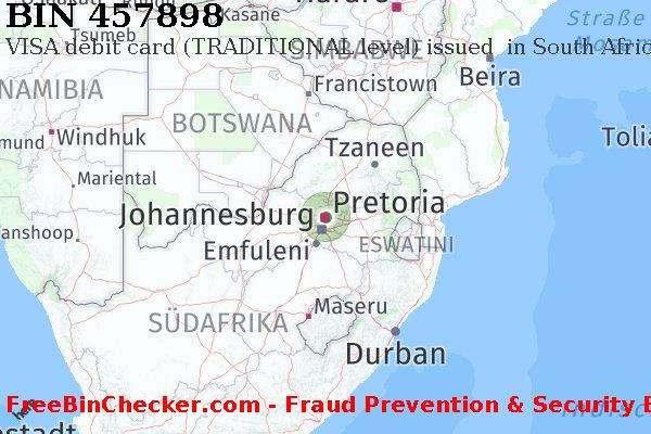 457898 VISA debit South Africa ZA BIN-Liste