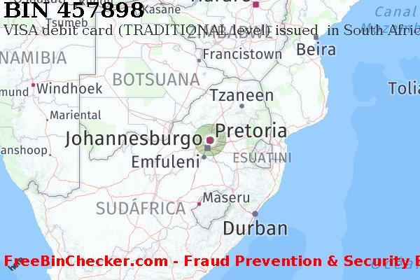 457898 VISA debit South Africa ZA Lista de BIN
