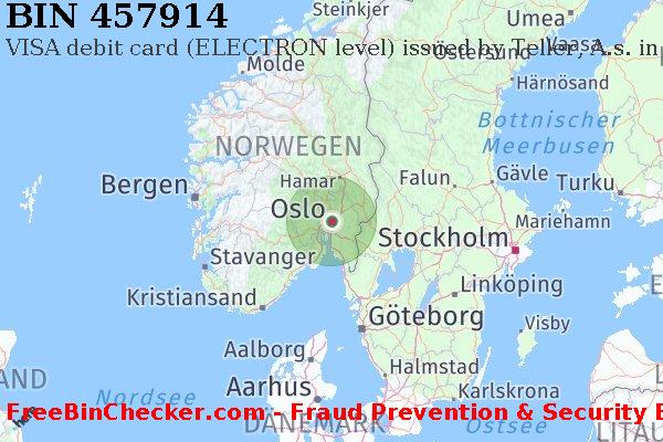 457914 VISA debit Norway NO BIN-Liste