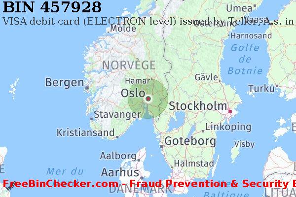 457928 VISA debit Norway NO BIN Liste 