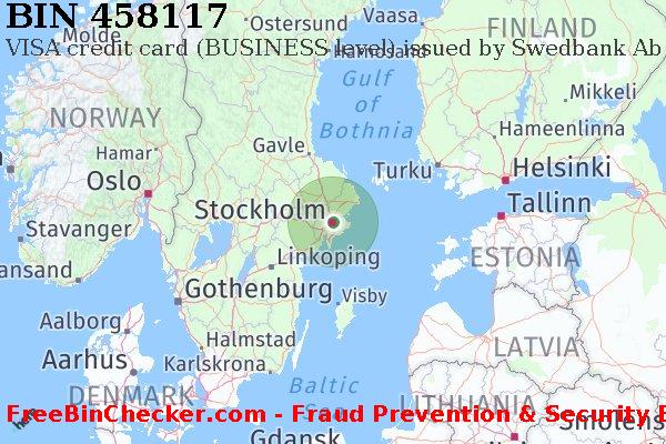 458117 VISA credit Sweden SE BIN List