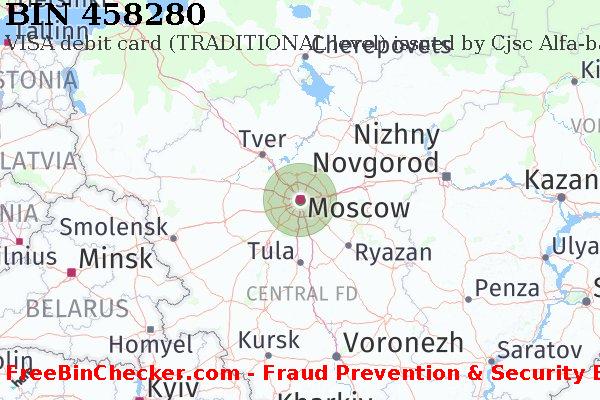458280 VISA debit Russian Federation RU BIN List