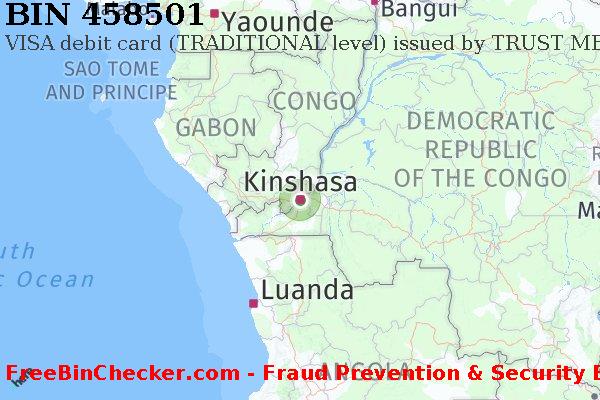 458501 VISA debit Democratic Republic of the Congo CD BIN List