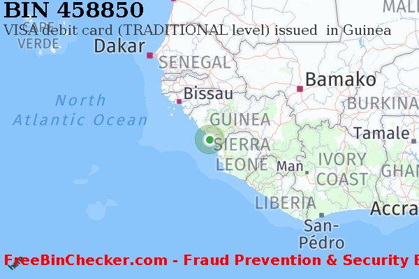 458850 VISA debit Guinea GN BIN List