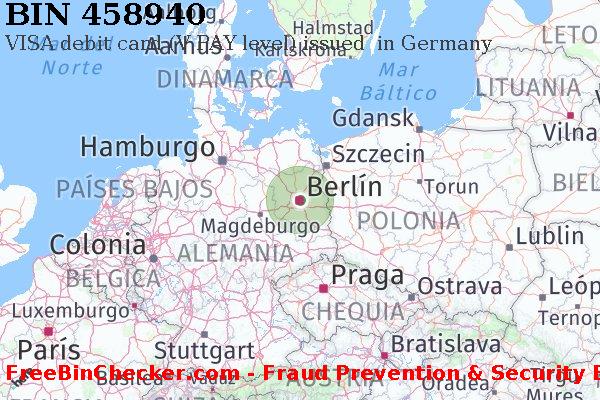 458940 VISA debit Germany DE Lista de BIN