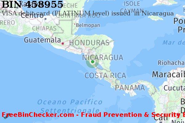 458955 VISA debit Nicaragua NI Lista BIN
