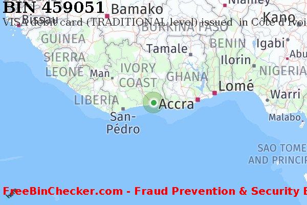 459051 VISA debit Côte d'Ivoire CI BIN Danh sách