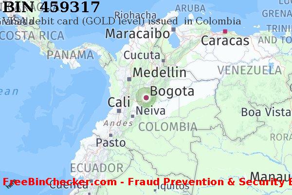 459317 VISA debit Colombia CO BIN List