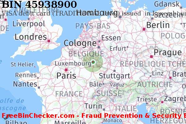 45938900 VISA debit Luxembourg LU BIN Liste 