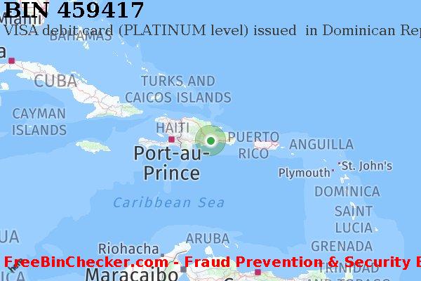 459417 VISA debit Dominican Republic DO বিন তালিকা
