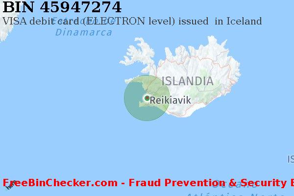 45947274 VISA debit Iceland IS Lista de BIN