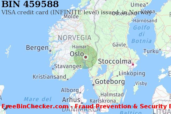 459588 VISA credit Norway NO Lista BIN