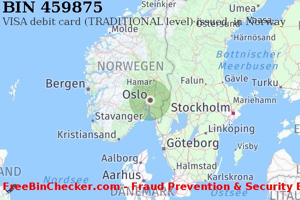 459875 VISA debit Norway NO BIN-Liste