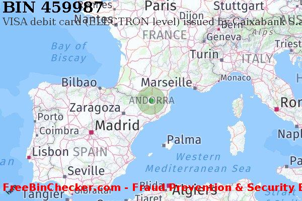 459987 VISA debit Andorra AD BIN List