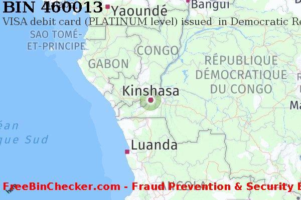 460013 VISA debit Democratic Republic of the Congo CD BIN Liste 