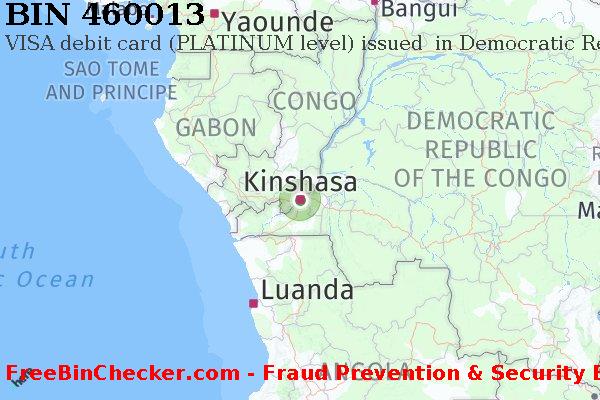 460013 VISA debit Democratic Republic of the Congo CD BIN Dhaftar