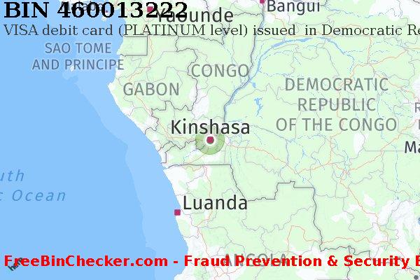 460013222 VISA debit Democratic Republic of the Congo CD BIN List