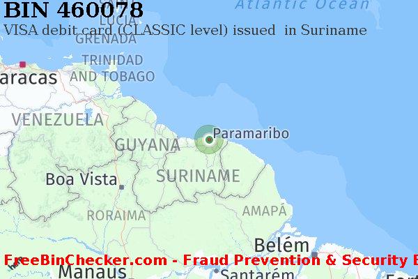 460078 VISA debit Suriname SR BIN List
