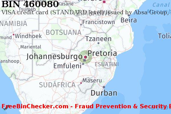 460080 VISA credit South Africa ZA Lista de BIN