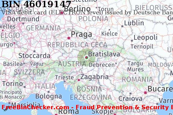 46019147 VISA debit Slovakia (Slovak Republic) SK Lista BIN